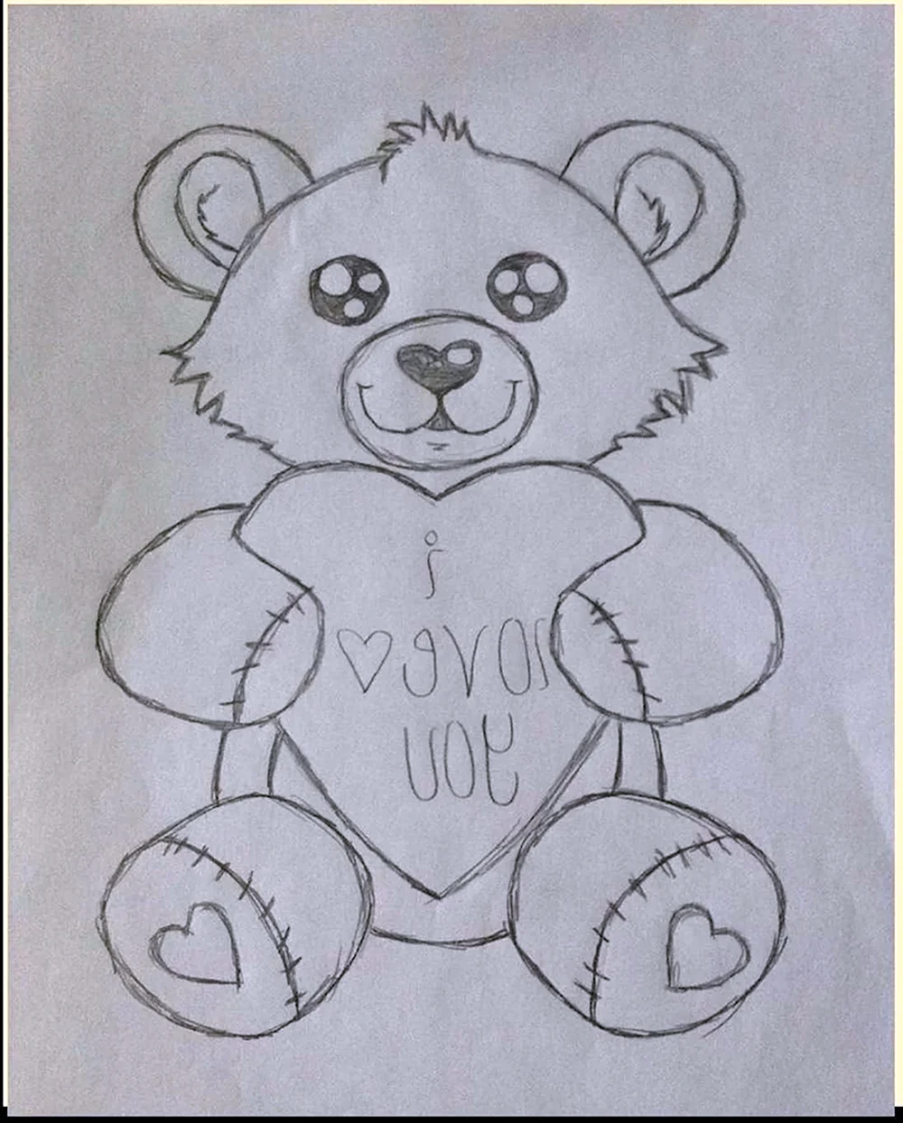 Рисунок медведя карандашом для срисовки