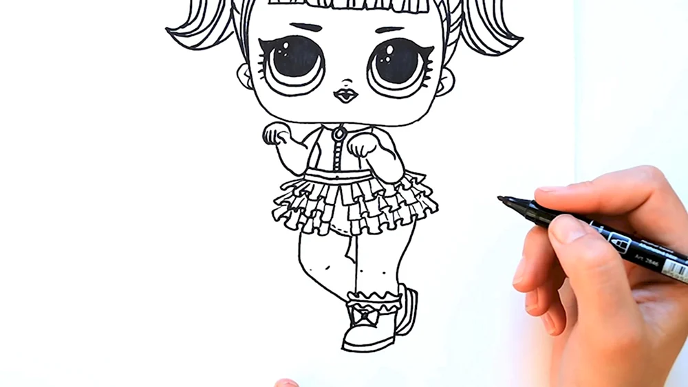 Кукла ЛОЛ для рисования
