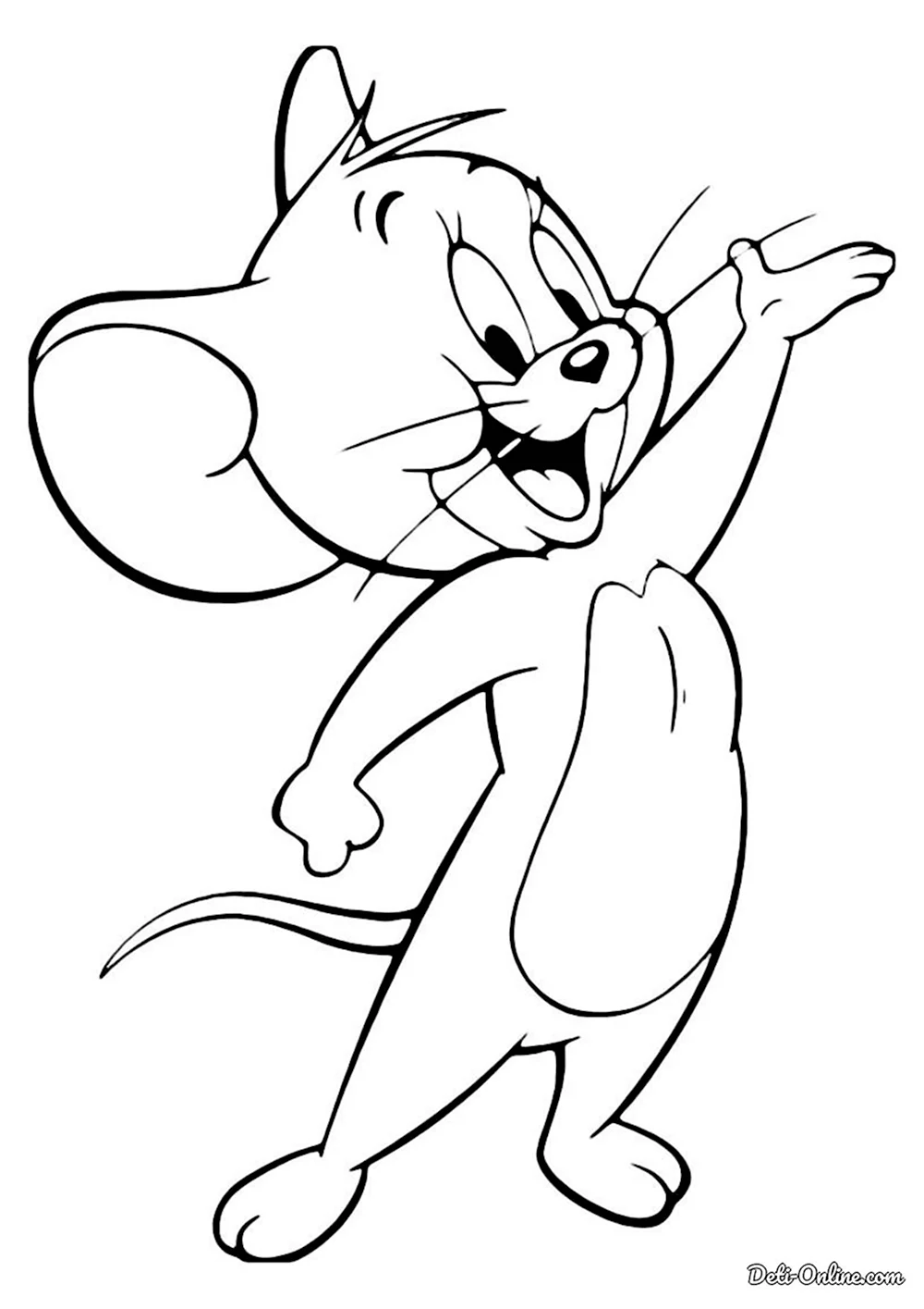 Мышонок Джерри раскраска