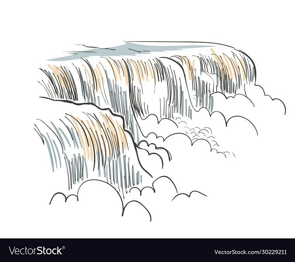 Ниагарский водопад раскраска