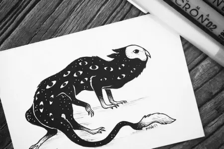 Рисование в скетчбуке животных