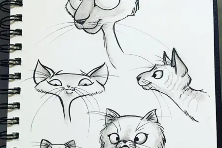Рисунки для скетчбука коты