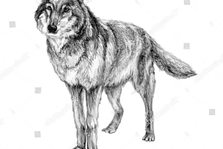 Волк рисунок