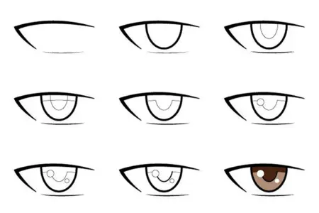Глаза для рисования аниме для начинающих